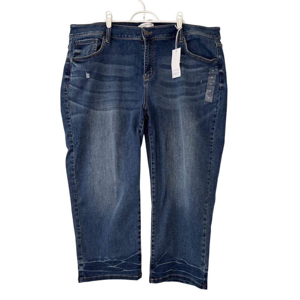 Lane Bryant Essential Stretch Straight Crop Jeans Women's Size 24 High Rise
